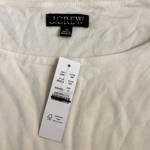 J. Crew FormKnit long sleeve shirt BM314 Ivory M soft - Picture 2 of 5